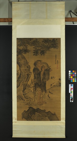 明史文玉蟾圖　軸