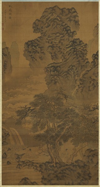 明邵徵畫松嶽齊年圖　軸