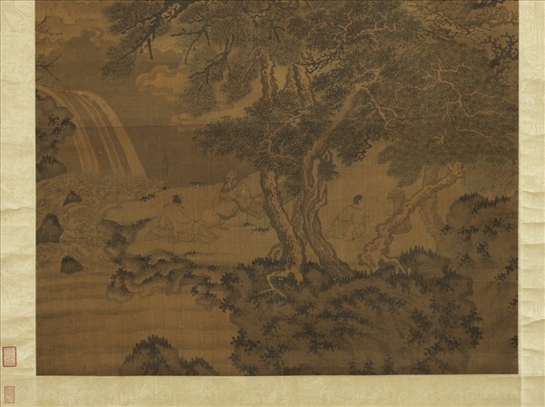 明邵徵畫松嶽齊年圖　軸