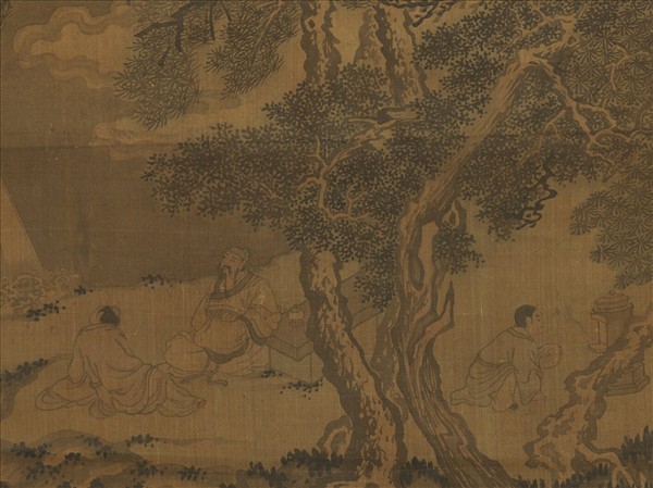 明邵徵畫松嶽齊年圖　軸