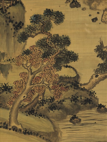 清戴天瑞秋山圖　軸