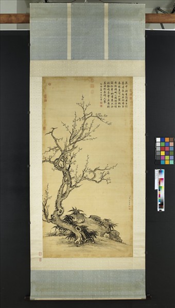 清鄒一桂畫墨梅　軸