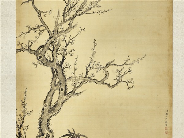 清鄒一桂畫墨梅　軸