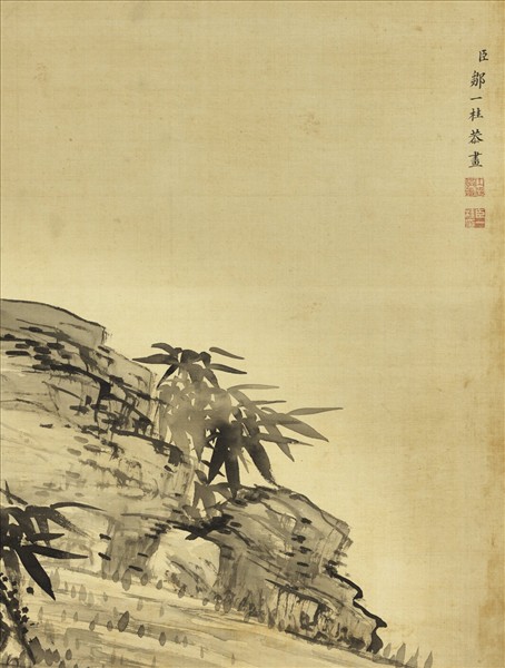 清鄒一桂畫墨梅　軸