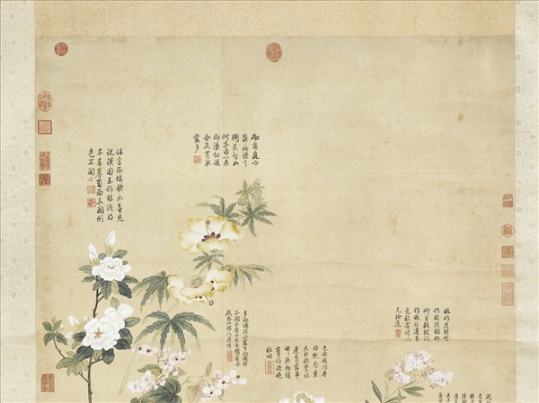 清鄒一桂秋花九種　軸