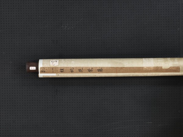 清鄒一桂桃花紫藤　軸