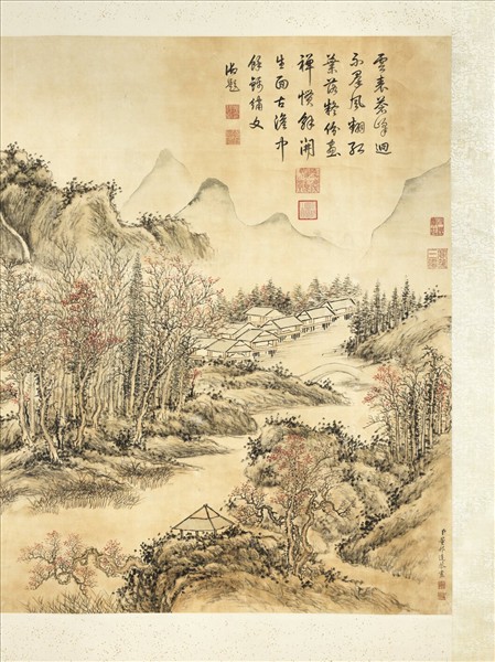 清董邦達畫山水高宗御題　軸