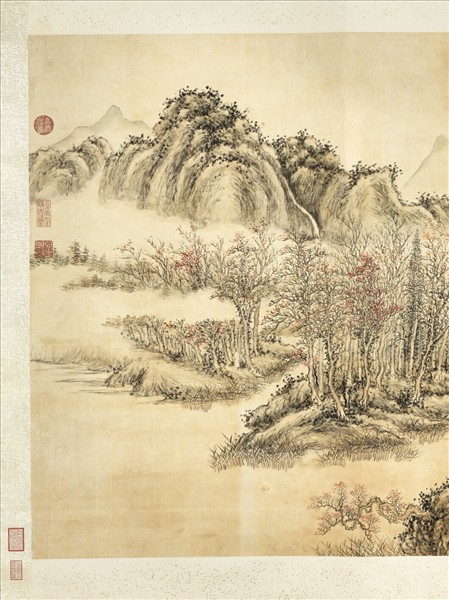 清董邦達畫山水高宗御題　軸