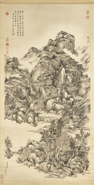 清董邦達倣王蒙層巒疊翠圖　軸