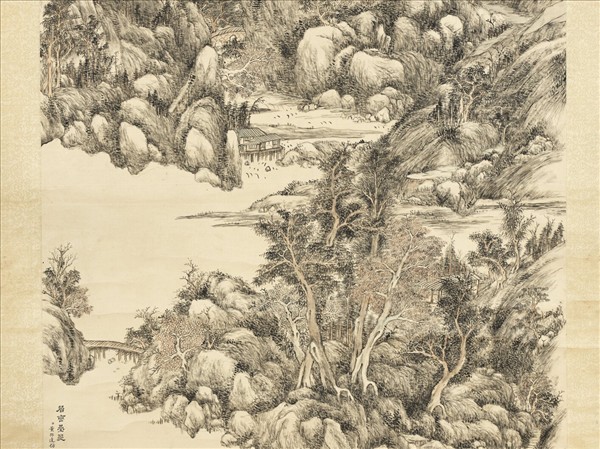 清董邦達倣王蒙層巒疊翠圖　軸