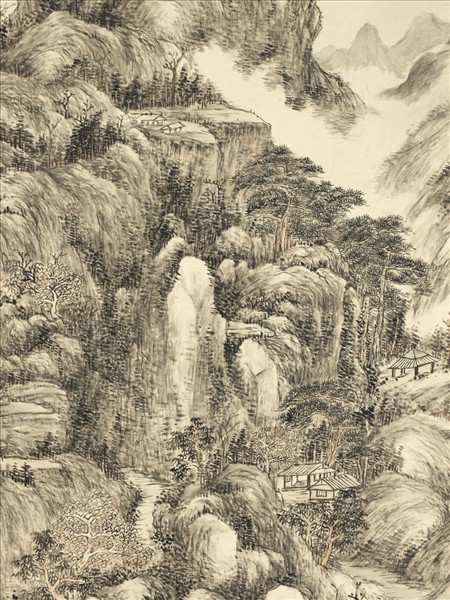 清董邦達倣王蒙層巒疊翠圖　軸