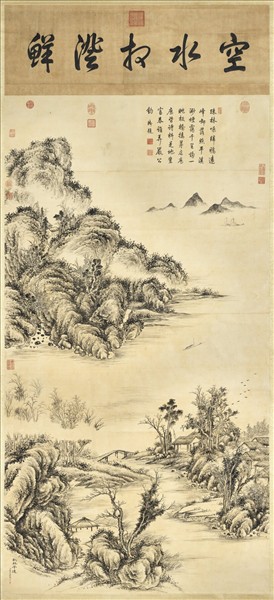 清董邦達畫秋林平遠　軸