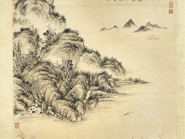 清董邦達畫秋林平遠　軸