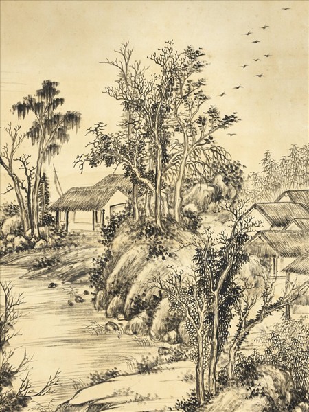 清董邦達畫秋林平遠　軸