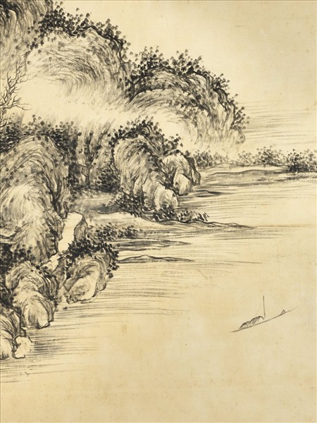 清董邦達畫秋林平遠　軸