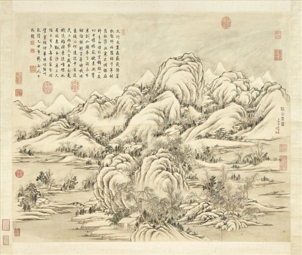 清董邦達溪山霽雪　軸