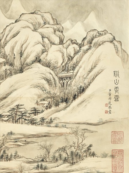 清董邦達溪山霽雪　軸