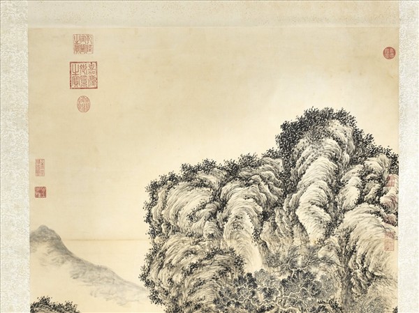 清董邦達畫重巒積翠　軸