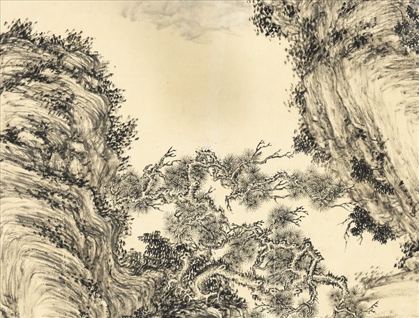 清董邦達畫重巒積翠　軸