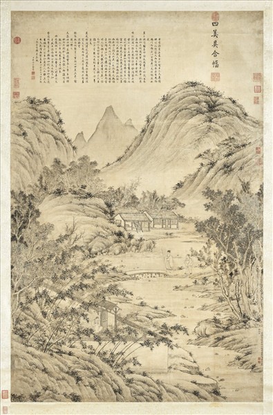 清董邦達四美具合幅　軸