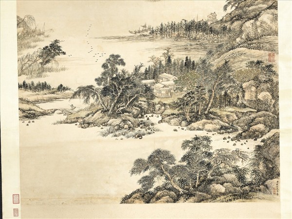 清錢維城畫山水　軸