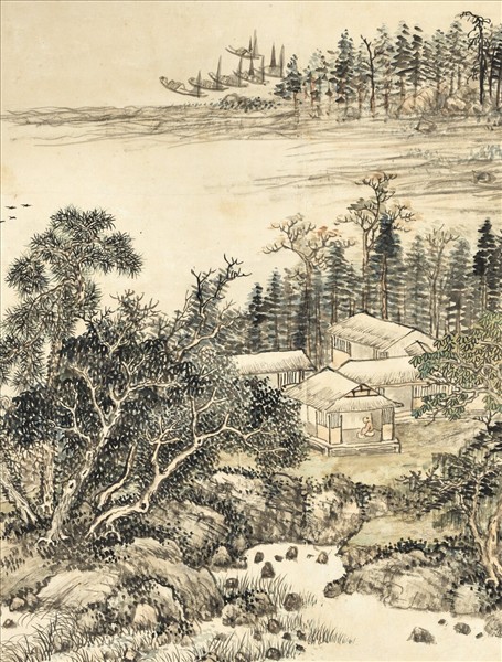 清錢維城畫山水　軸