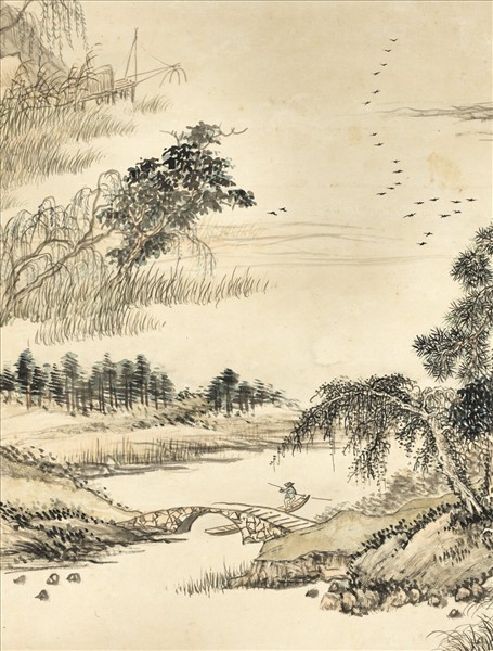 清錢維城畫山水　軸