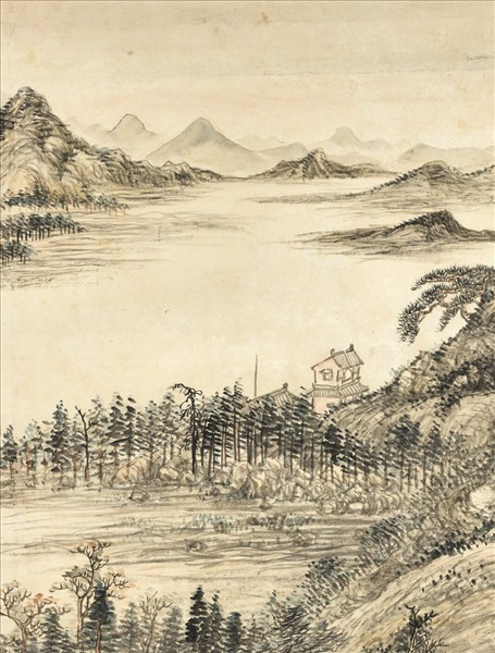 清錢維城畫山水　軸