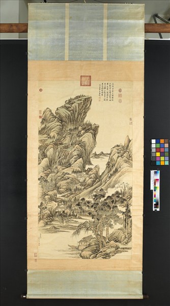 清錢維城江山覽勝圖高宗御題軸- 故宮