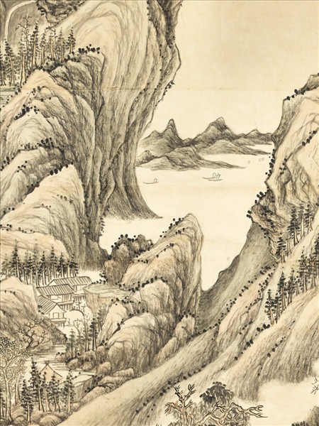 清錢維城江山覽勝圖高宗御題　軸