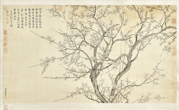 清錢載畫墨梅御題　軸