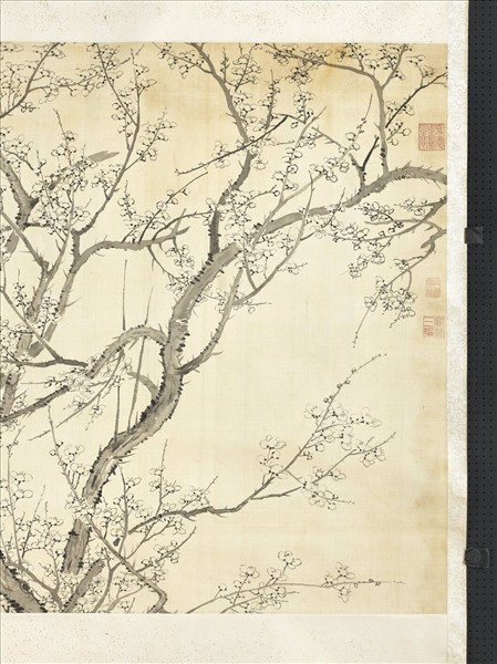 清錢載畫墨梅御題　軸