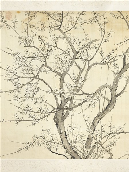 清錢載畫墨梅御題　軸