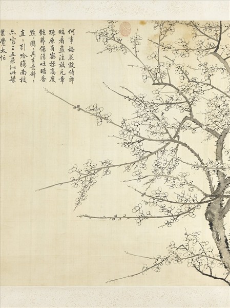 清錢載畫墨梅御題　軸