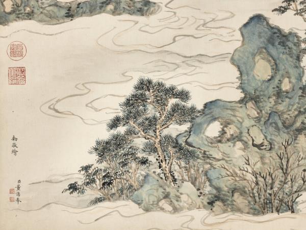 清董誥畫靜怡軒梅花　軸