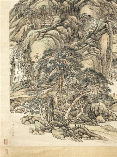 清張宗蒼畫雲嵐松翠　軸