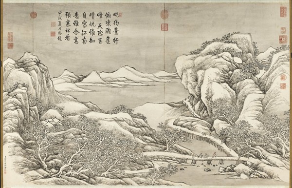 清張宗蒼畫雪景　軸