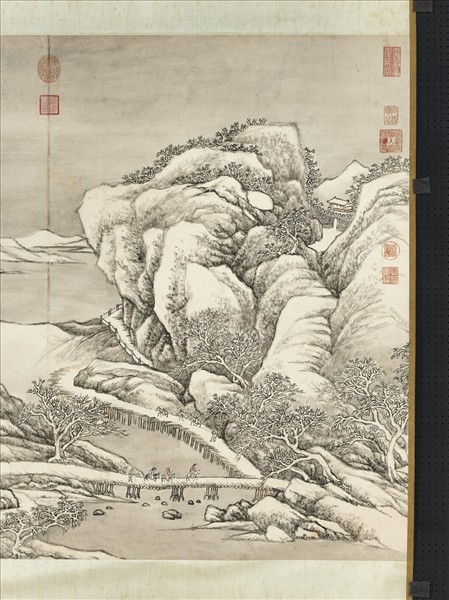 清張宗蒼畫雪景　軸