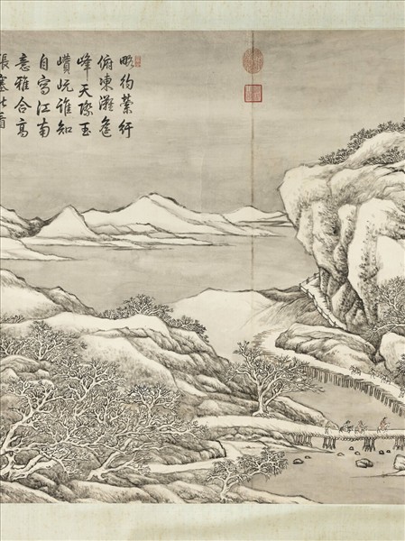 清張宗蒼畫雪景　軸