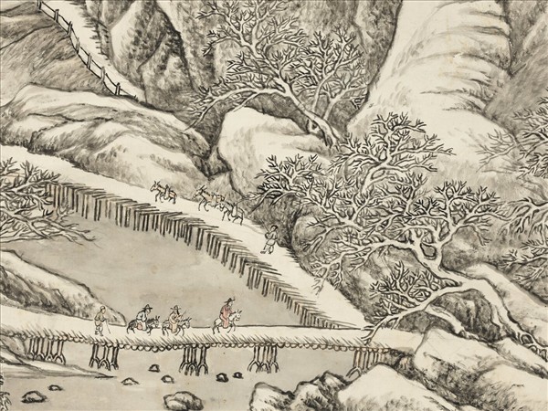 清張宗蒼畫雪景　軸