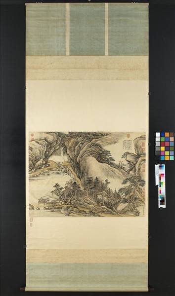 清張宗蒼畫水軒吟眺　軸