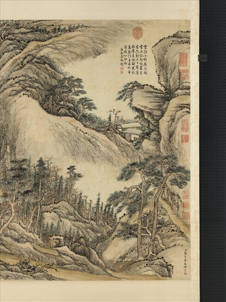 清張宗蒼畫水軒吟眺　軸