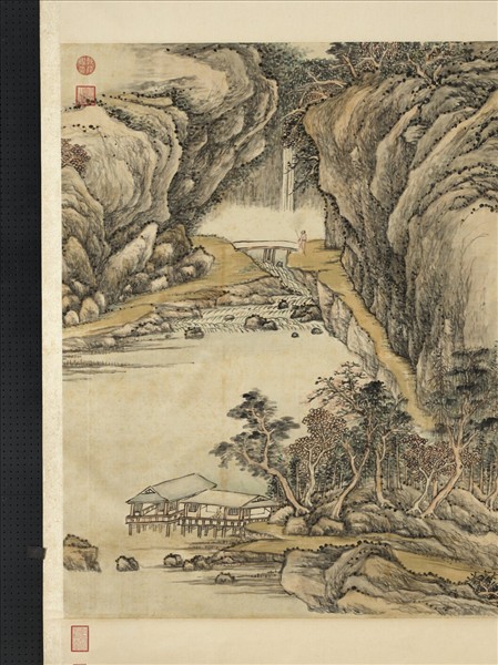 清張宗蒼畫水軒吟眺　軸