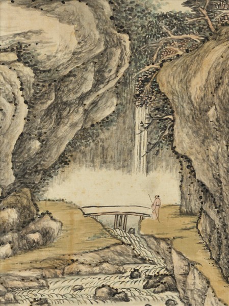 清張宗蒼畫水軒吟眺　軸