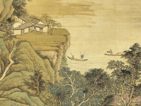 清張宗蒼佃漁樂事　軸