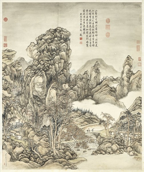 清張宗蒼摹郭熙筆意　軸