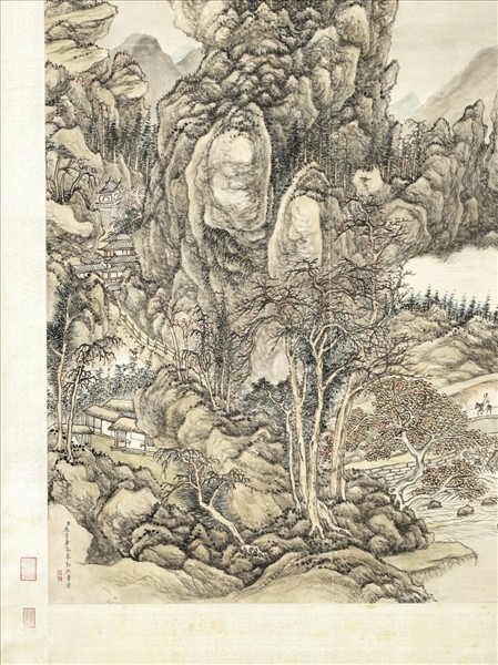 清張宗蒼摹郭熙筆意　軸