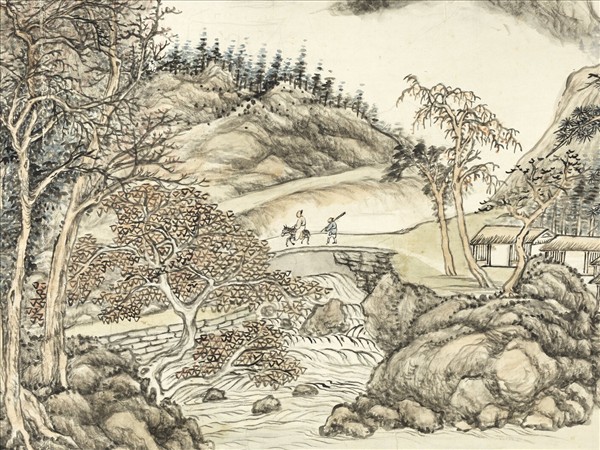 清張宗蒼摹郭熙筆意　軸