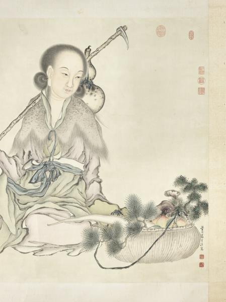 清嚴宏滋採芝仙圖　軸