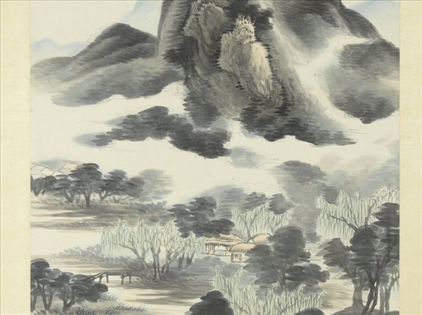 清世鑒畫夏山欲雨圖　軸